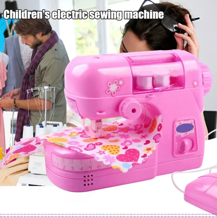 Children's Mini Portable Sewing Machine Small Electric Children Sewing Machine Electronic Sewing Machine Home Toy Set