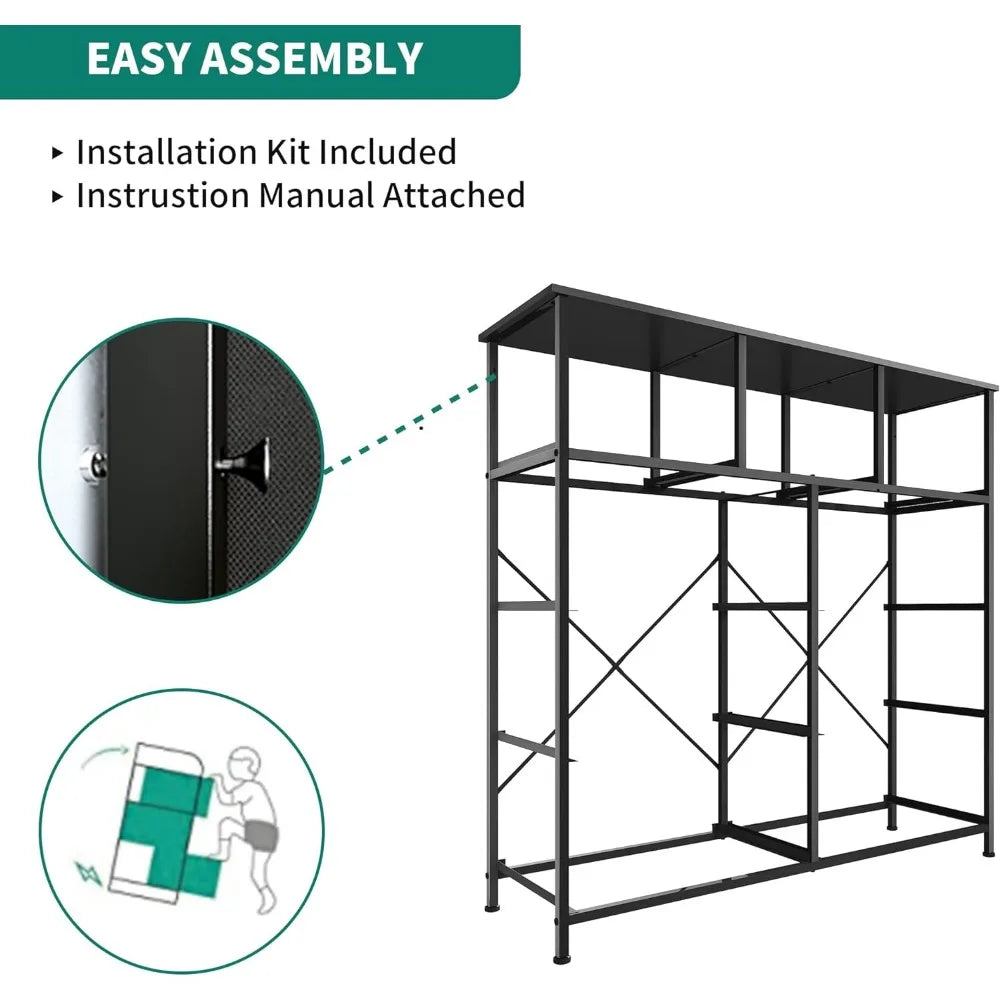 Fabric storage tower, living room high chest organizer 39.4"D x 11.8"W x 39.4"H