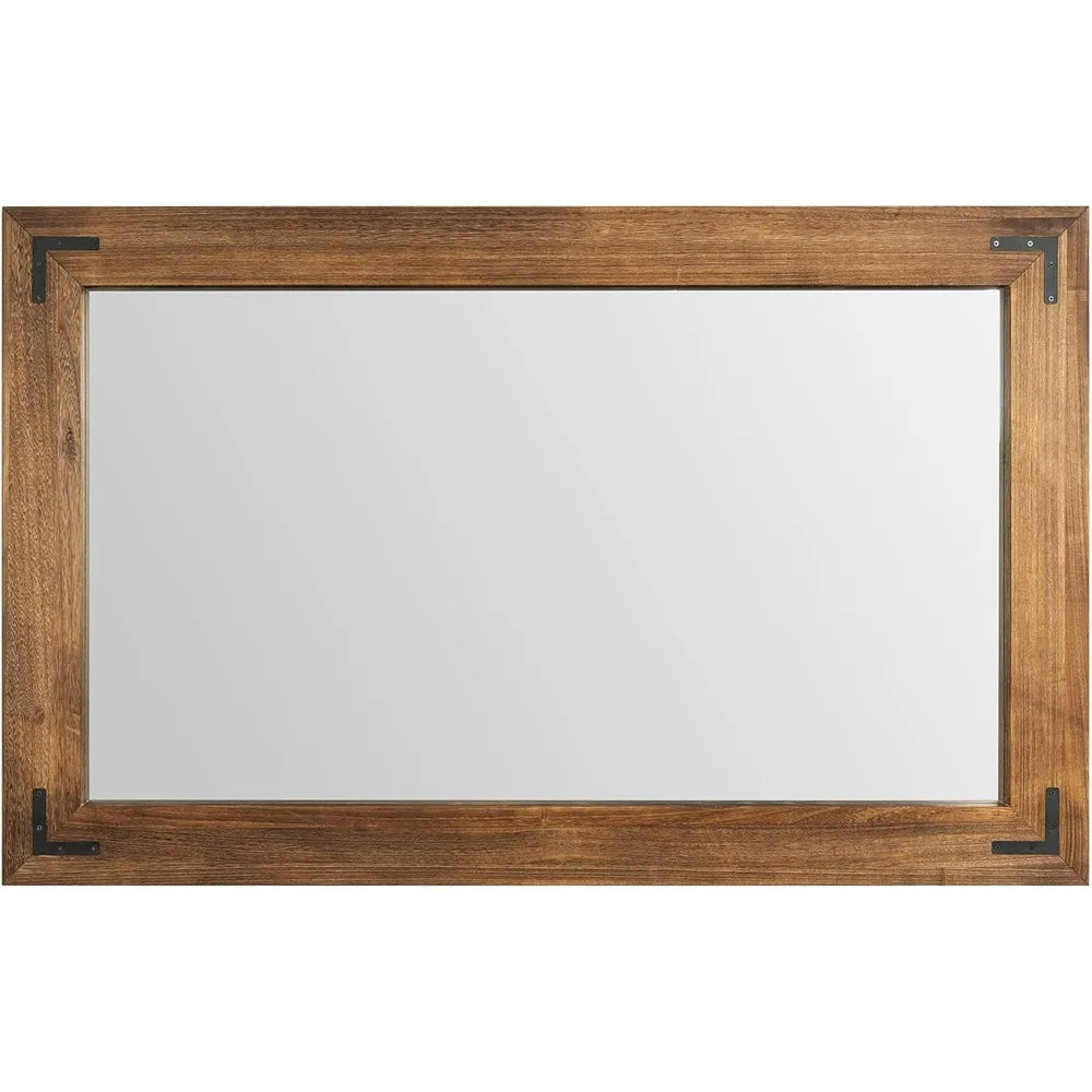 Rustic Wooden Framed Wall Mirror