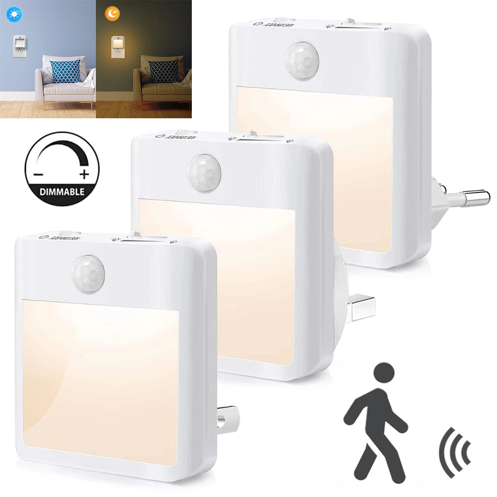 Auto Dusk to Dawn Sensor Dimmable Wireless Cabinet Lamp