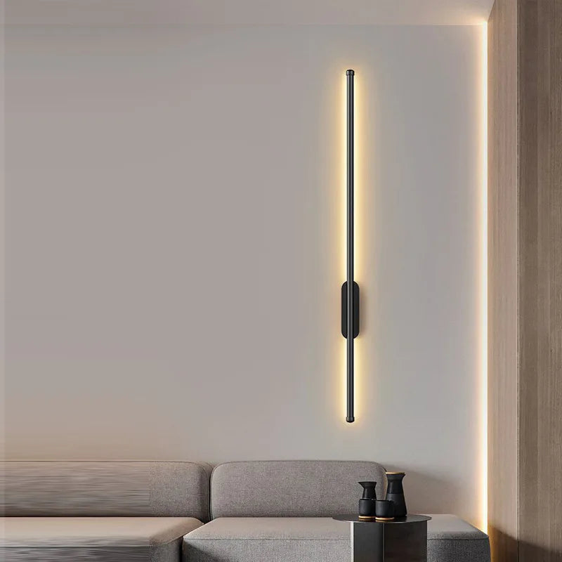 Modern minimalist luxury wall lamp villa living room bedroom bedside lamp TV background wall long lamp indoor decoration home