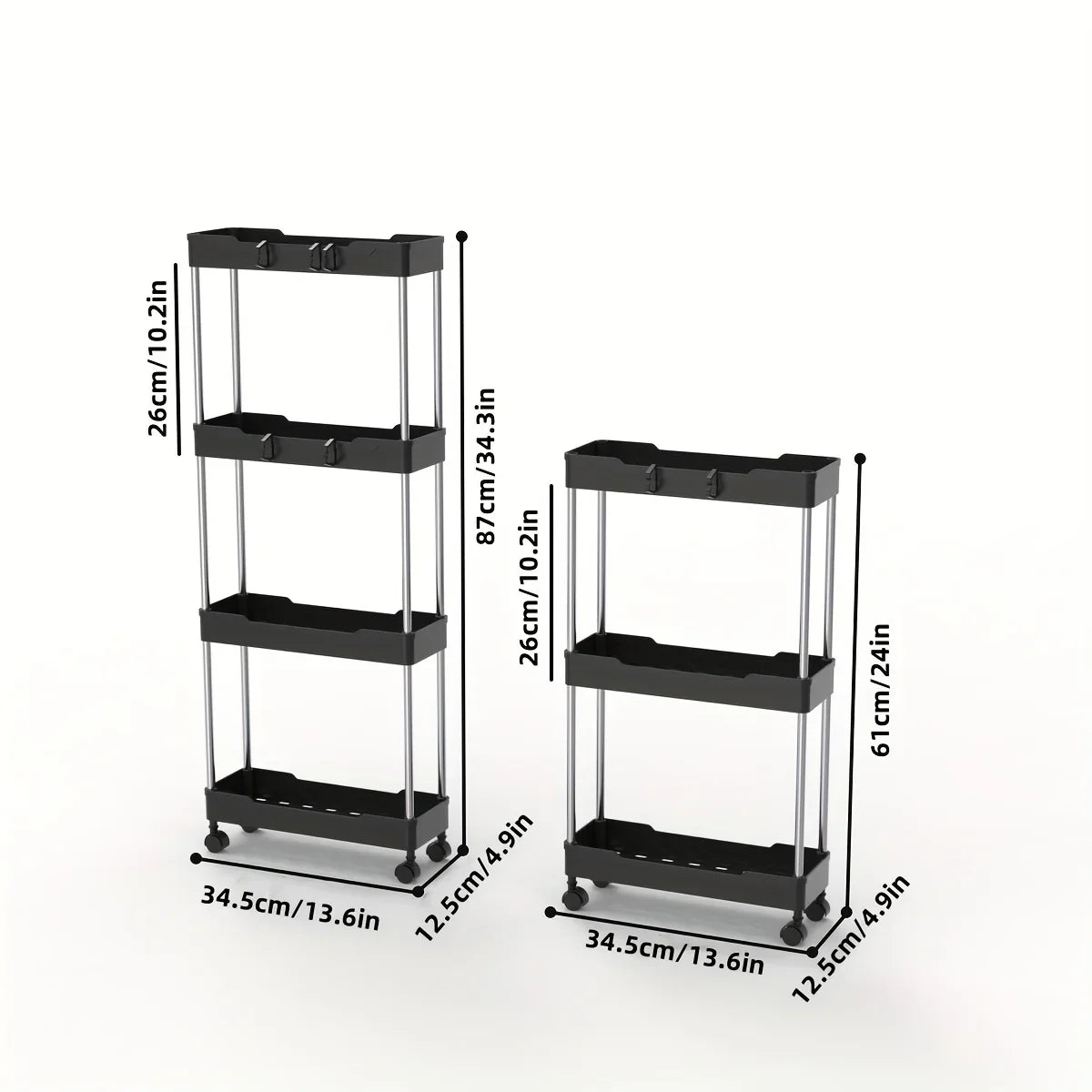 Trolley Storage Rack Organizer With Wheels