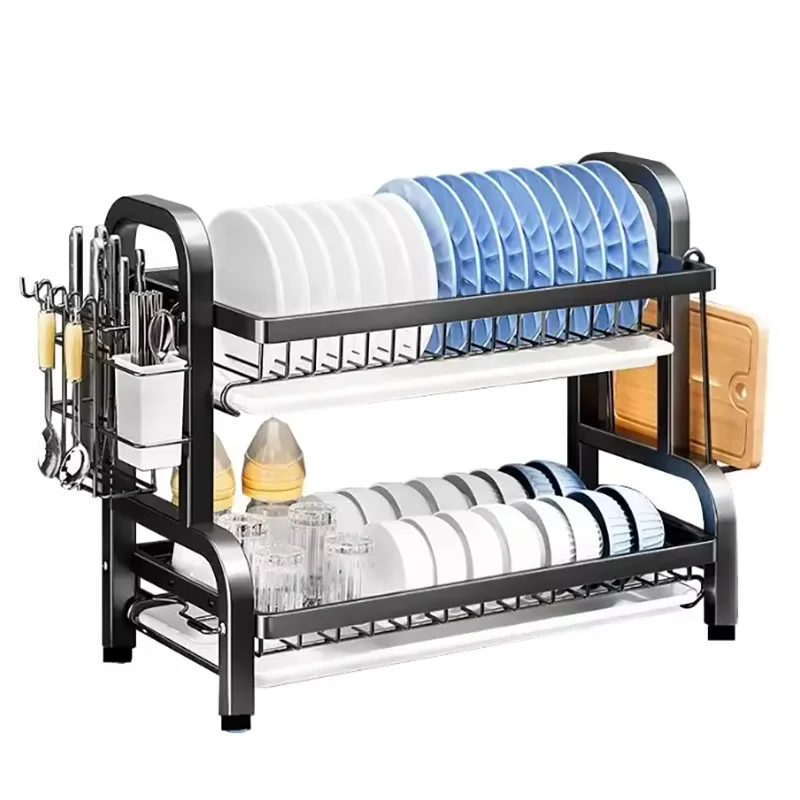 Dish Drying 2-Tier Compact Kitchen Rack