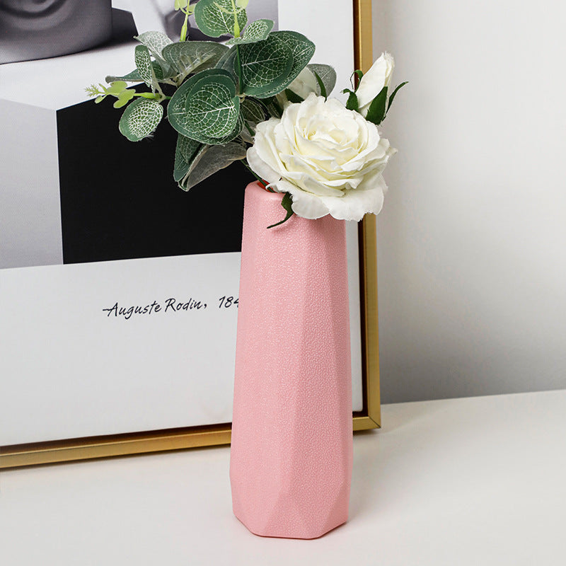 Nordic Style Flower Vase Living Room Decoration Ornaments Modern OrigamiPlastic Vases Pot Flower Arrangements Home Decor