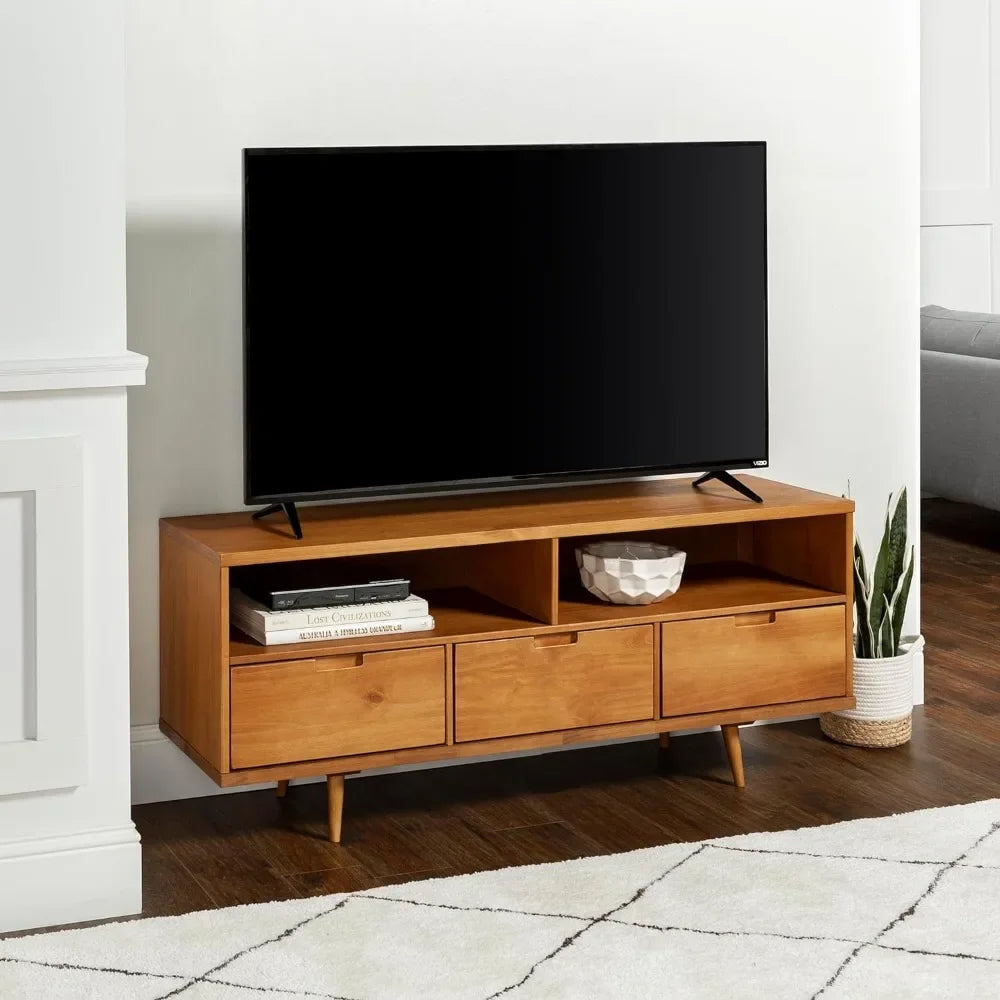 Mid Century Modern Wood TV Stand