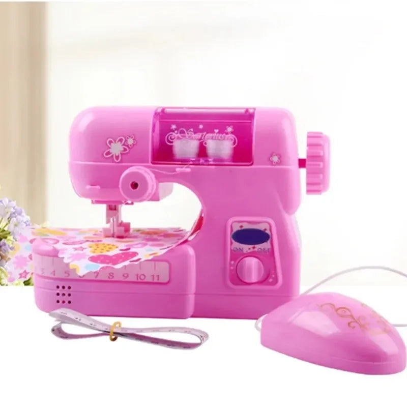 Children's Mini Portable Sewing Machine Small Electric Children Sewing Machine Electronic Sewing Machine Home Toy Set