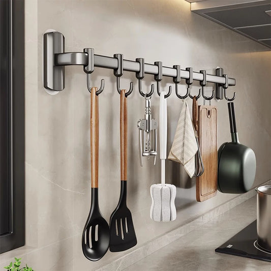 Kitchen Hook Hanging Rod Rack