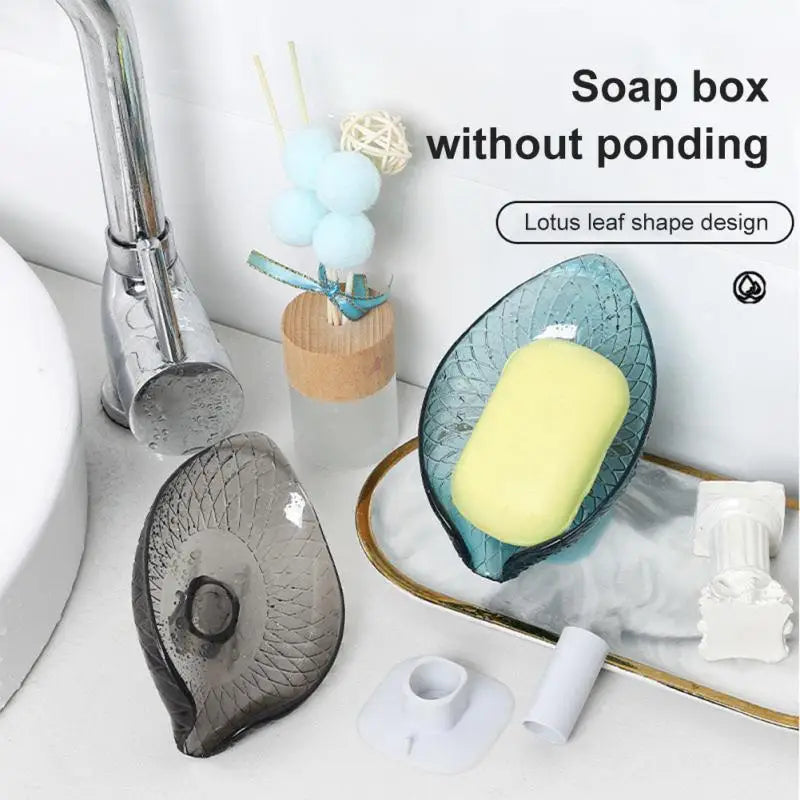 Leaf Shape Soap Drain Holder Box Container