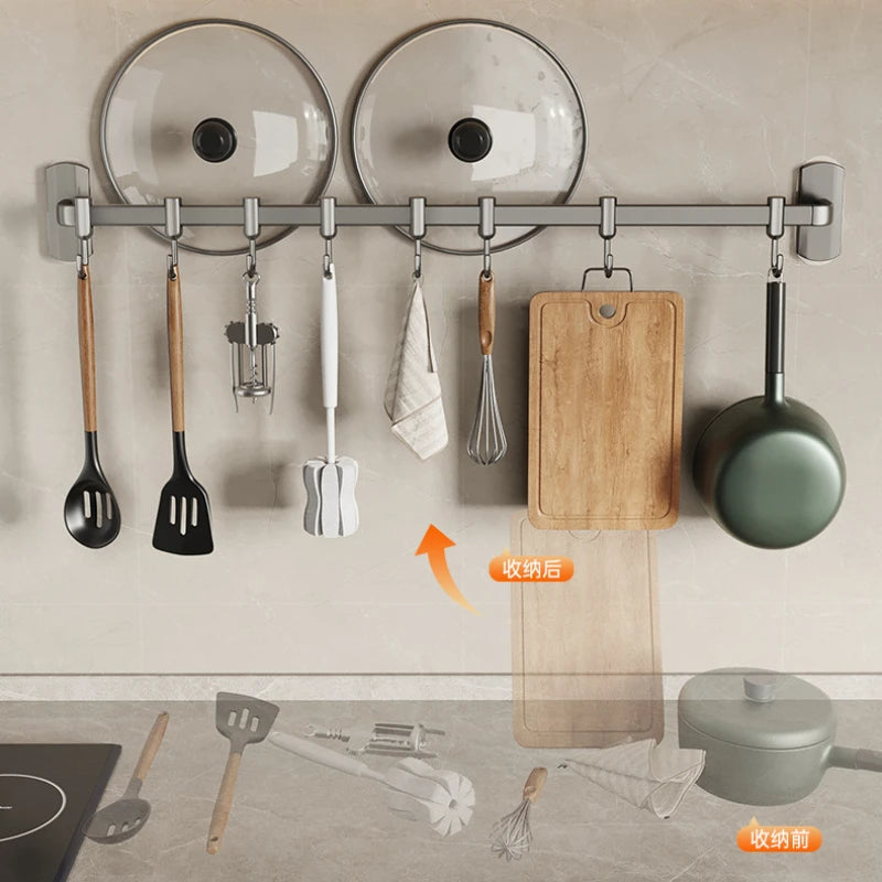 Kitchen Hook Hanging Rod Rack