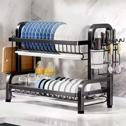 Dish Drying 2-Tier Compact Kitchen Rack