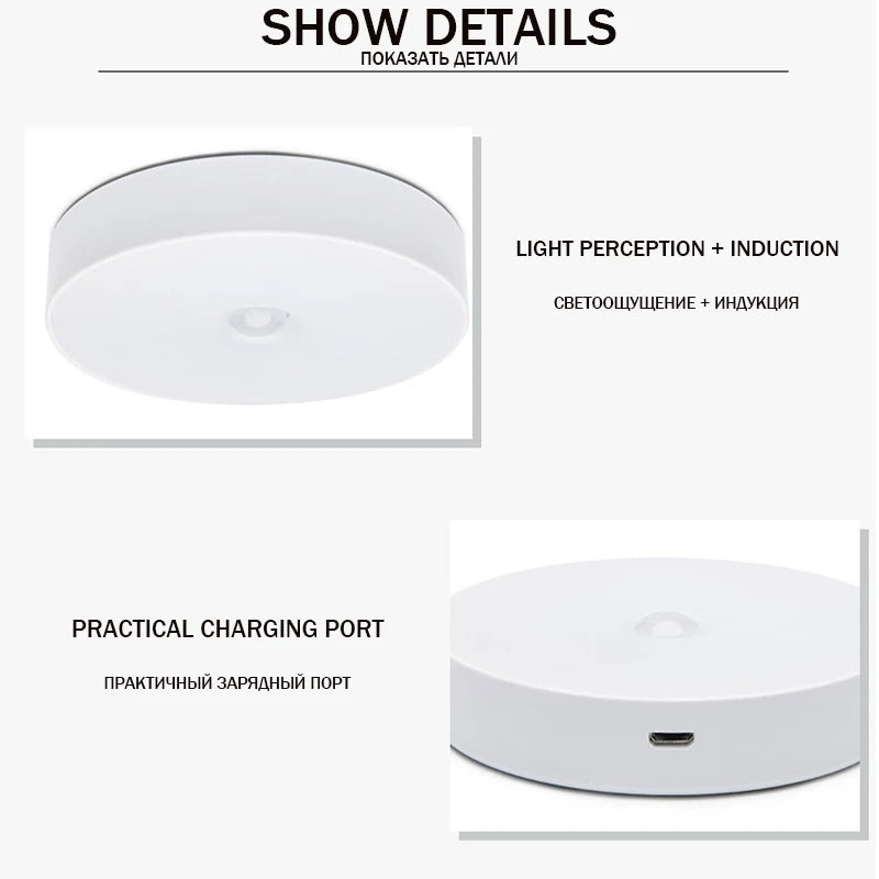 Rechargeable LED Human Motion Sensor Light