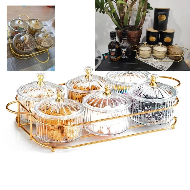 Dried Fruit Salad Plate Snack Dishes with Covers