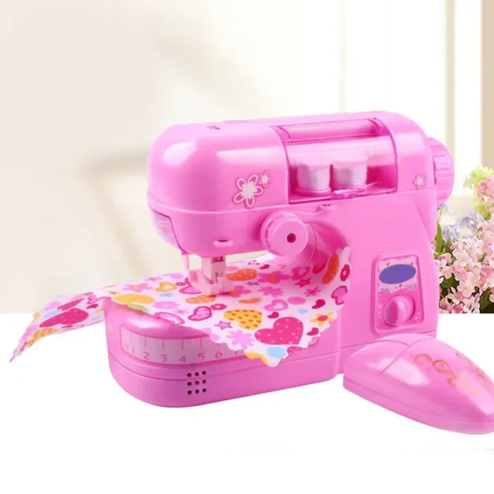 Children's Mini Portable Sewing Machine Small Electric Children Sewing Machine Electronic Sewing Machine Home Toy Set