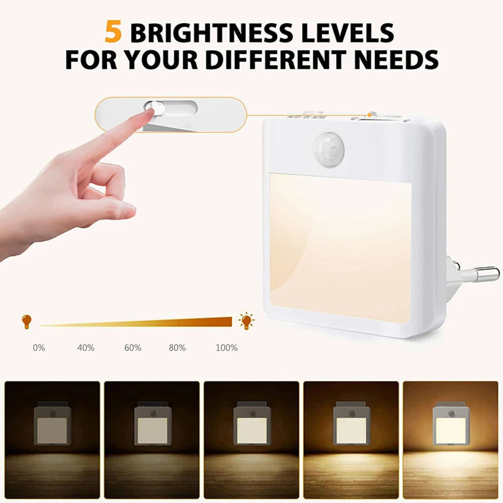 Auto Dusk to Dawn Sensor Dimmable Wireless Cabinet Lamp