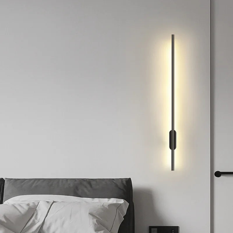 Modern minimalist luxury wall lamp villa living room bedroom bedside lamp TV background wall long lamp indoor decoration home